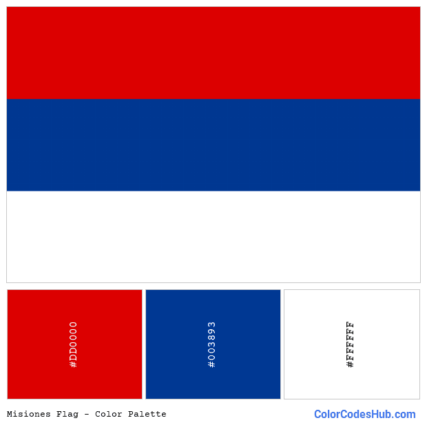 Misiones flag color palette