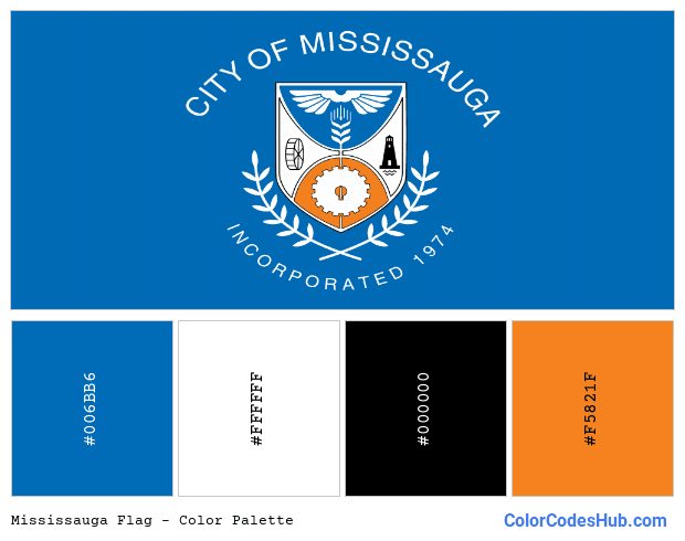 Mississauga flag color palette