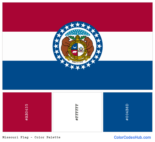 Missouri flag color palette