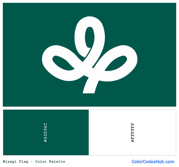 Miyagi flag color palette