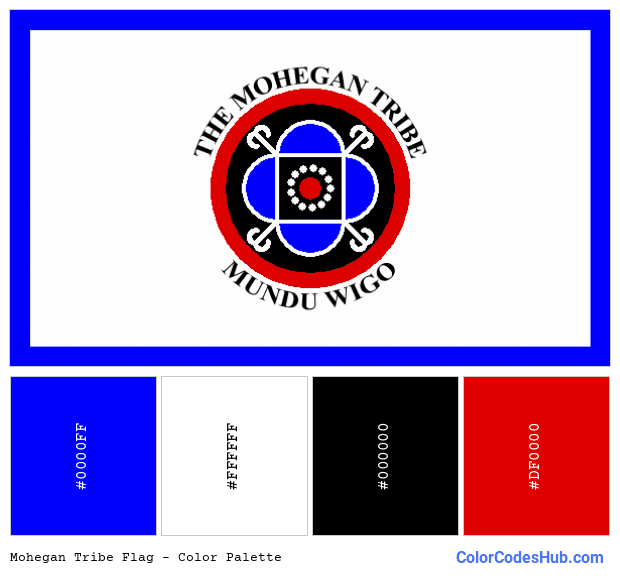 Mohegan Tribe flag color palette