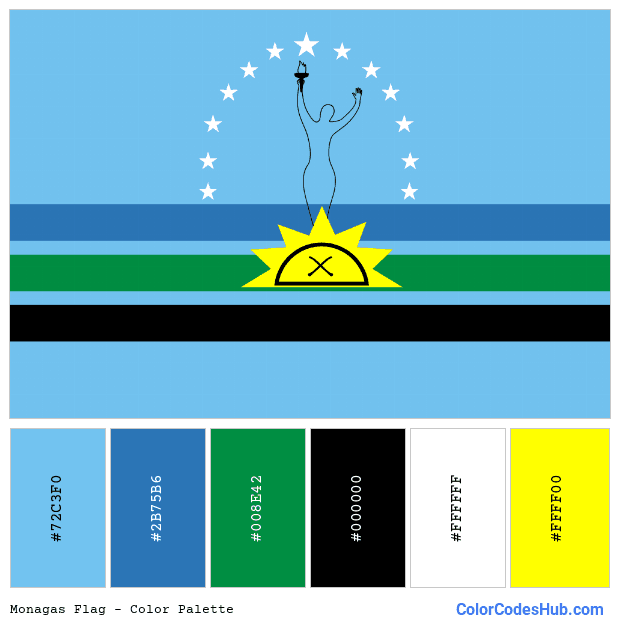 Monagas flag color palette