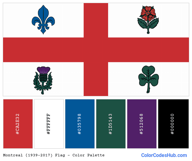 Montreal (1939–2017) flag color palette