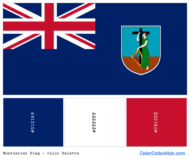 Montserrat flag color palette