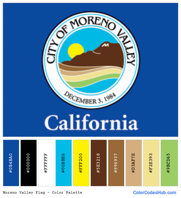 Moreno Valley flag color palette