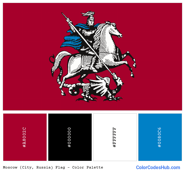 Moscow (City, Russia) flag color palette