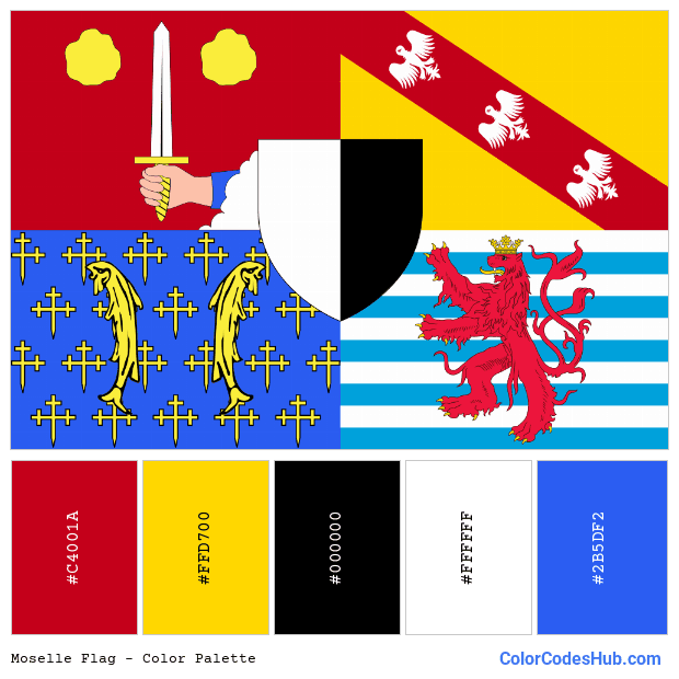 Moselle flag color palette