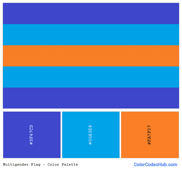 Multigender flag color palette