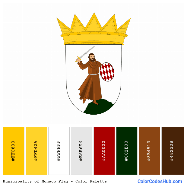 Municipality of Monaco flag color palette