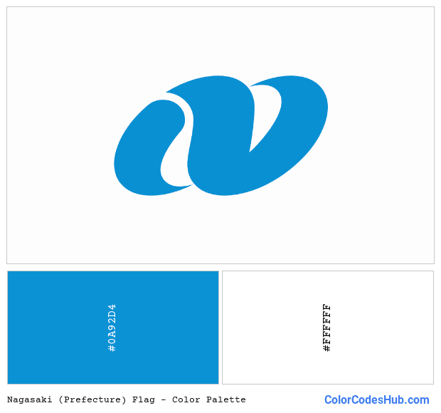 Nagasaki (Prefecture) flag color palette
