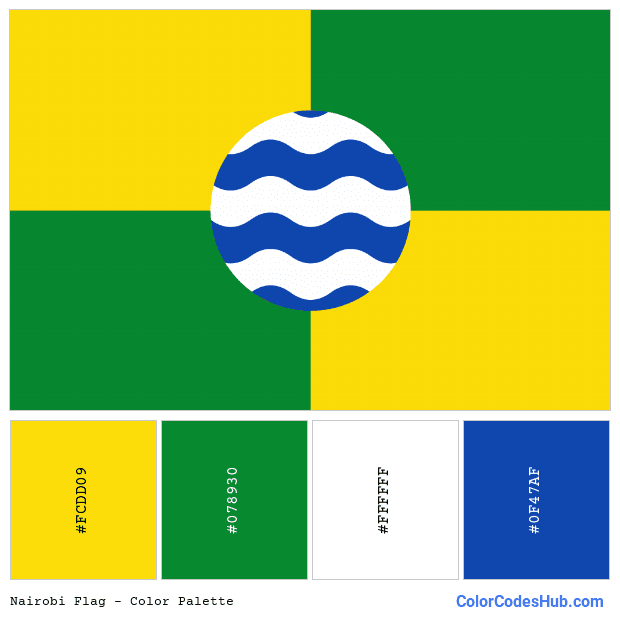 Nairobi flag color palette