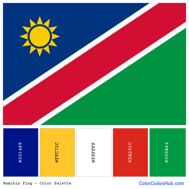 Namibia flag color palette