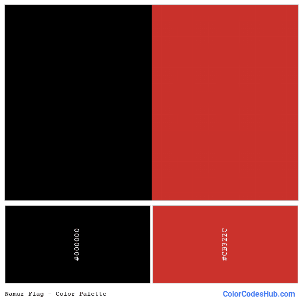 Namur flag color palette