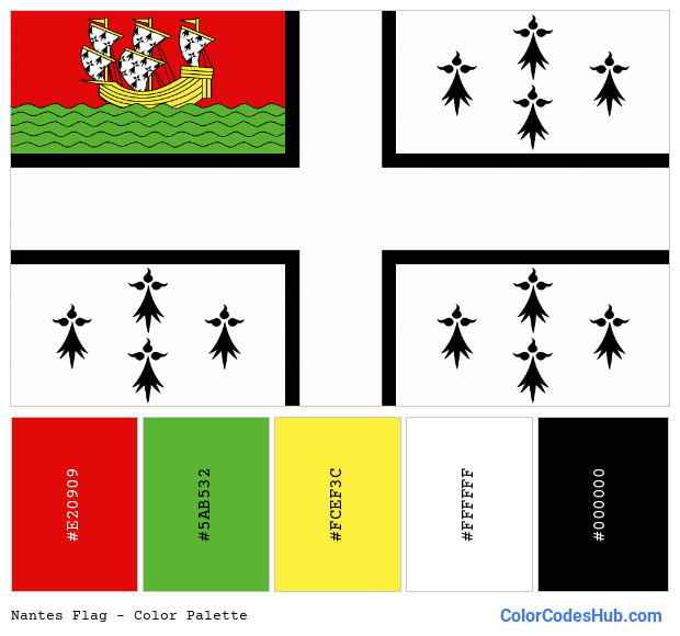 Nantes flag color palette