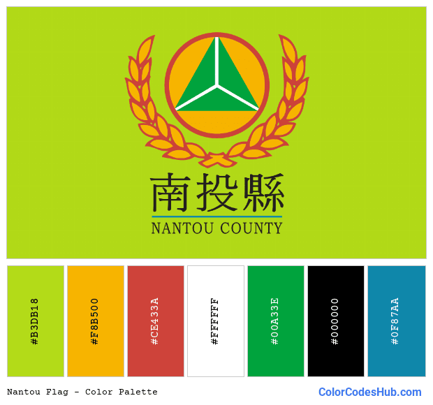 Nantou flag color palette