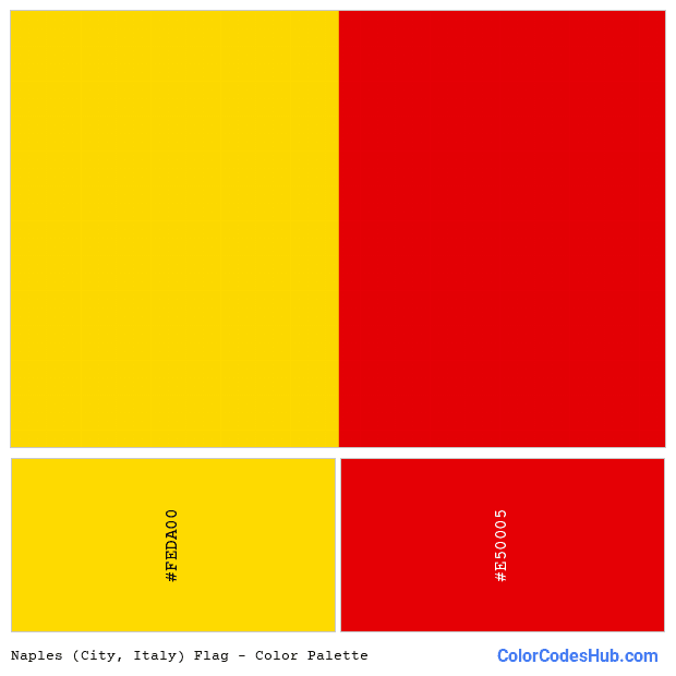 Naples (City, Italy) flag color palette