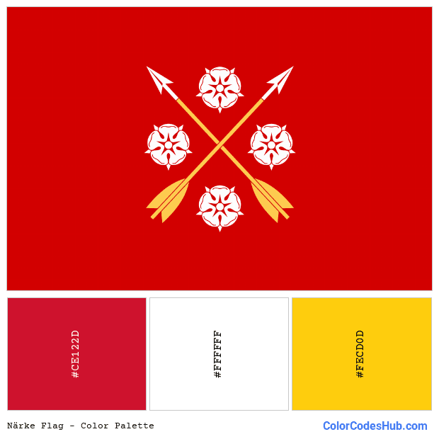Närke flag color palette