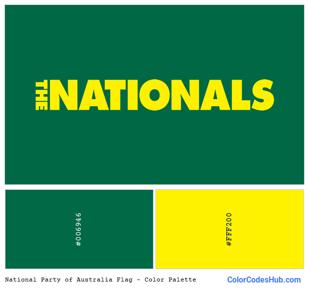 National Party of Australia flag color palette