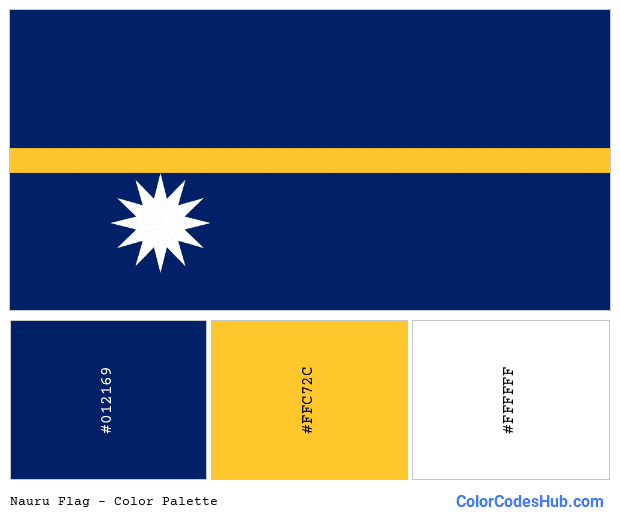 Nauru flag color palette