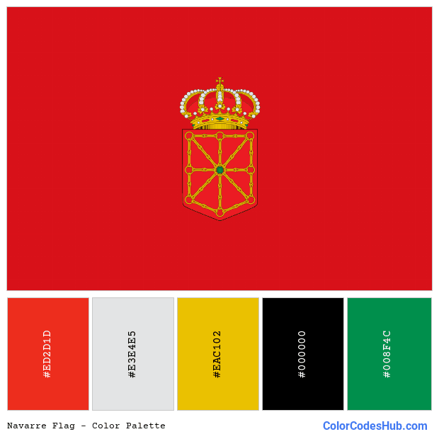Navarre flag color palette