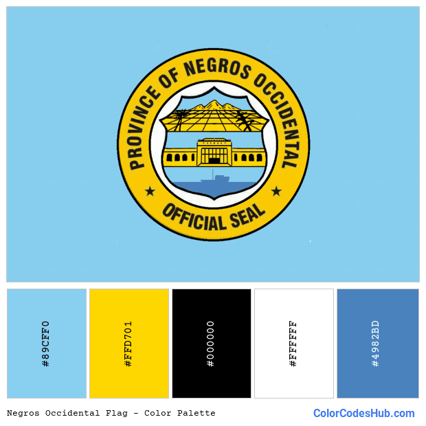 Negros Occidental flag color palette