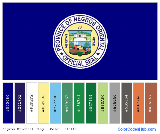 Negros Oriental flag color palette