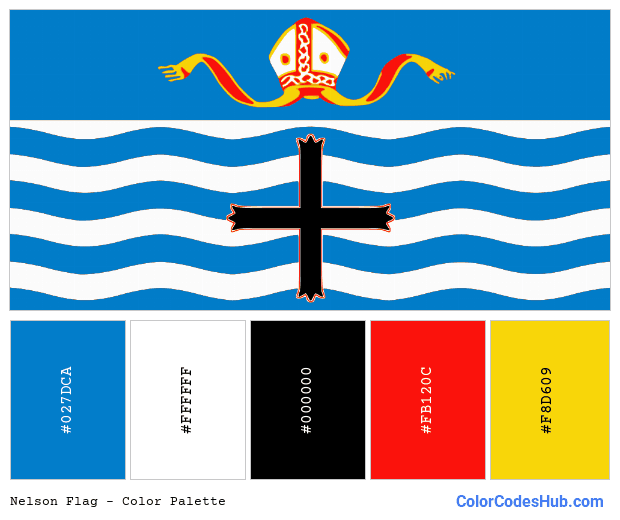 Nelson flag color palette