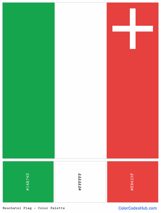 Neuchatel flag color palette