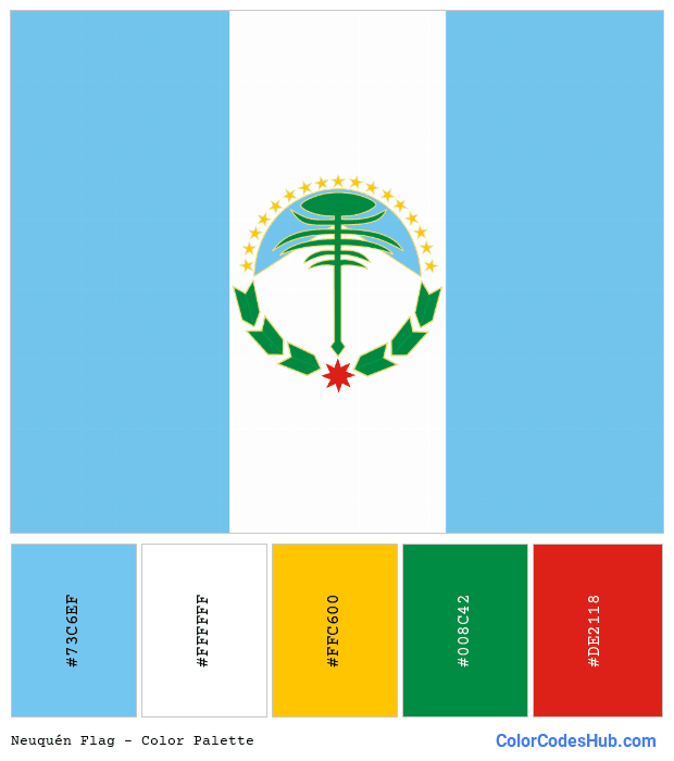 Neuquén flag color palette