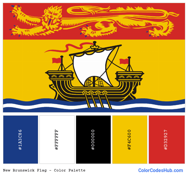 New Brunswick flag color palette