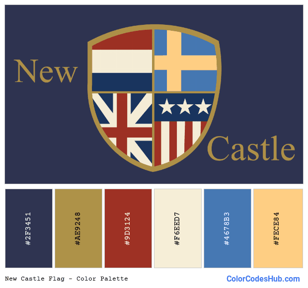 New Castle flag color palette