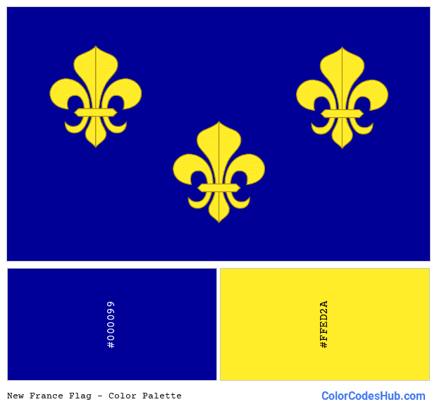 New France flag color palette