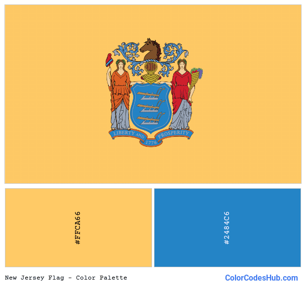 New Jersey flag color palette
