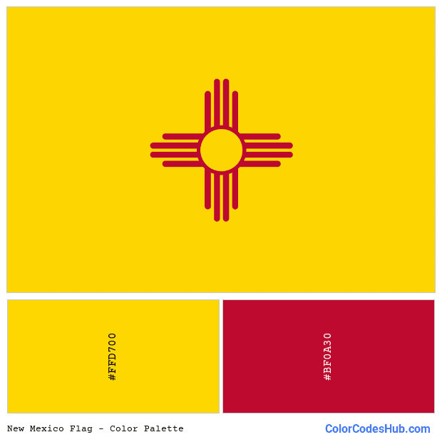 New Mexico flag color palette