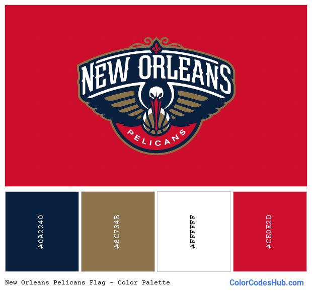 New Orleans Pelicans flag color palette