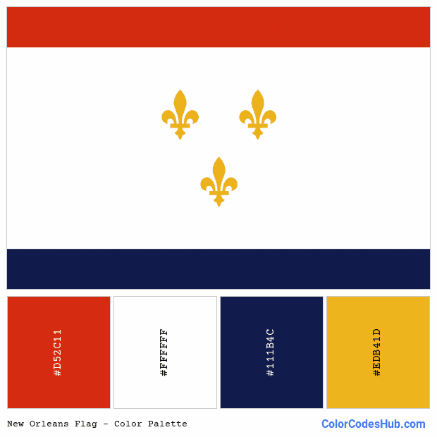 New Orleans flag color palette