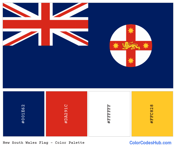 New South Wales flag color palette