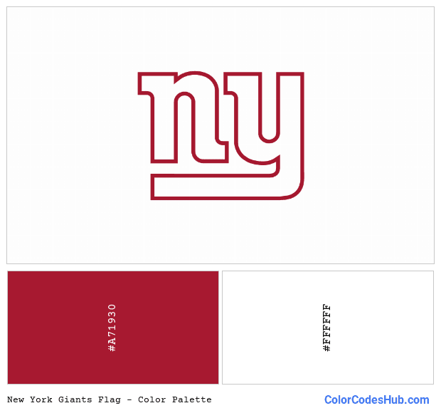 New York Giants flag color palette