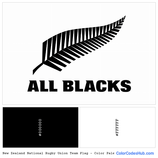 New Zealand National Rugby Union Team flag color palette
