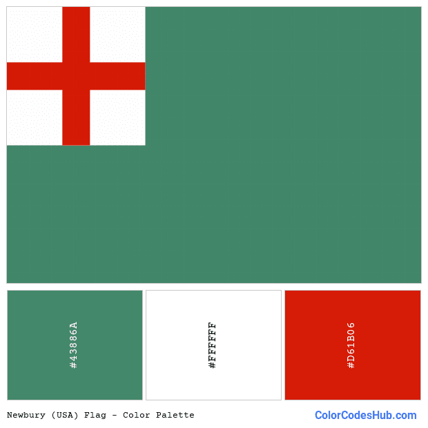 Newbury (USA) flag color palette