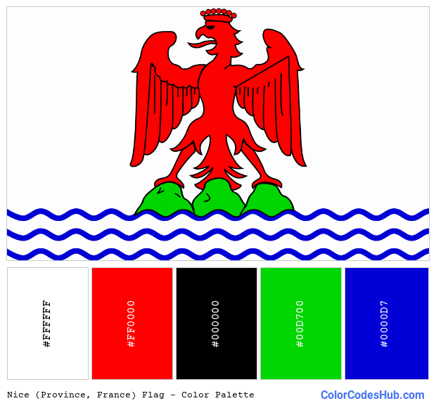 Nice (Province, France) flag color palette
