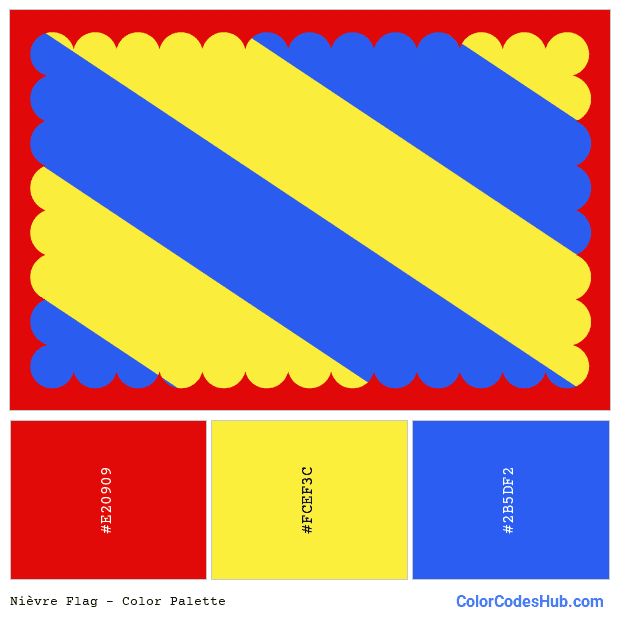 Nièvre flag color palette