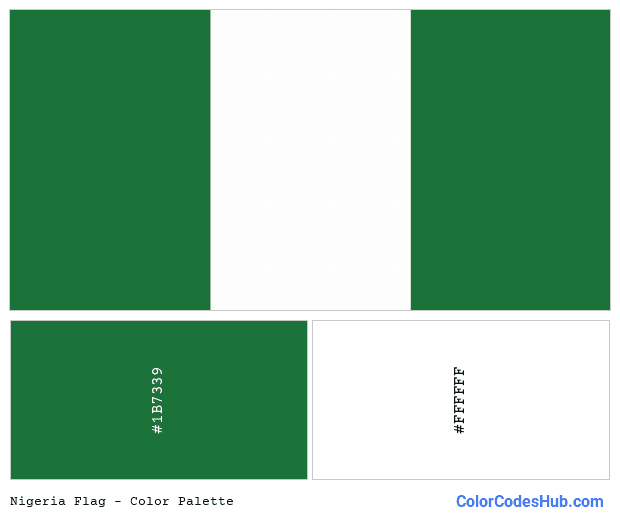 Nigeria flag color palette
