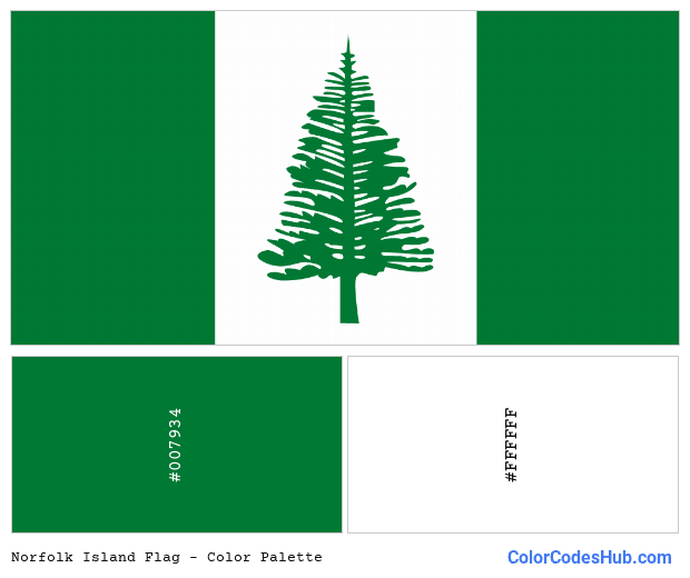 Norfolk Island flag color palette