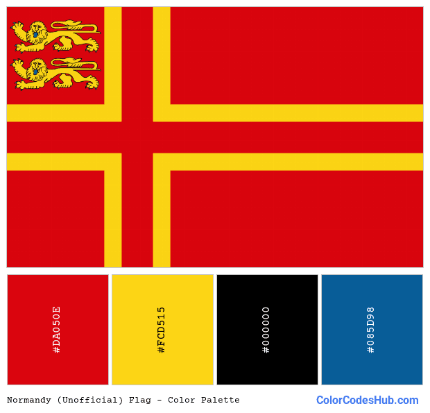 Normandy (Unofficial) flag color palette