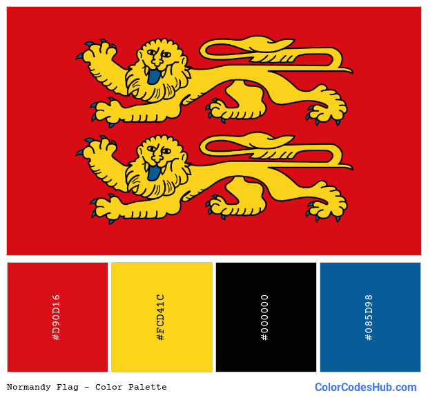 Normandy flag color palette