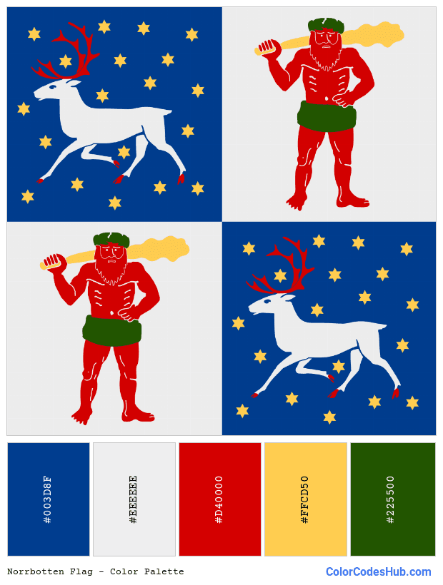 Norrbotten flag color palette