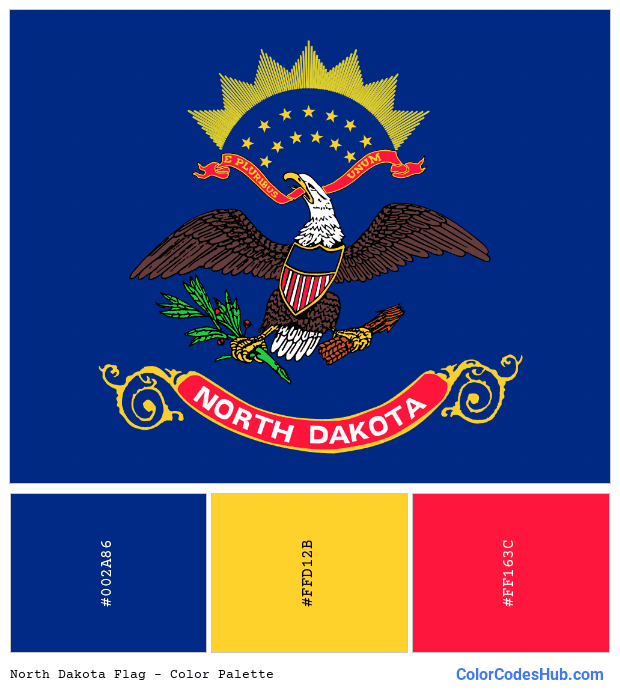 North Dakota flag color palette