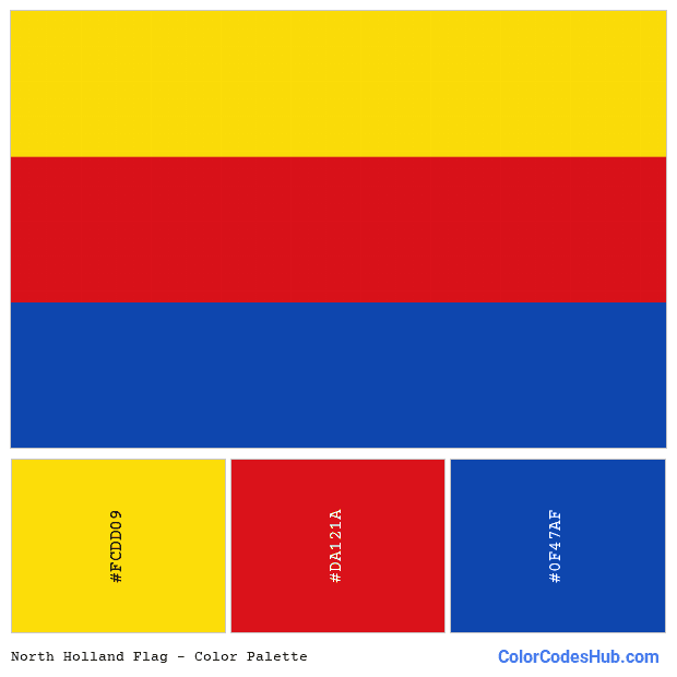 North Holland flag color palette