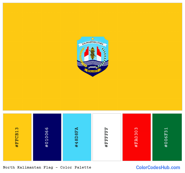 North Kalimantan flag color palette